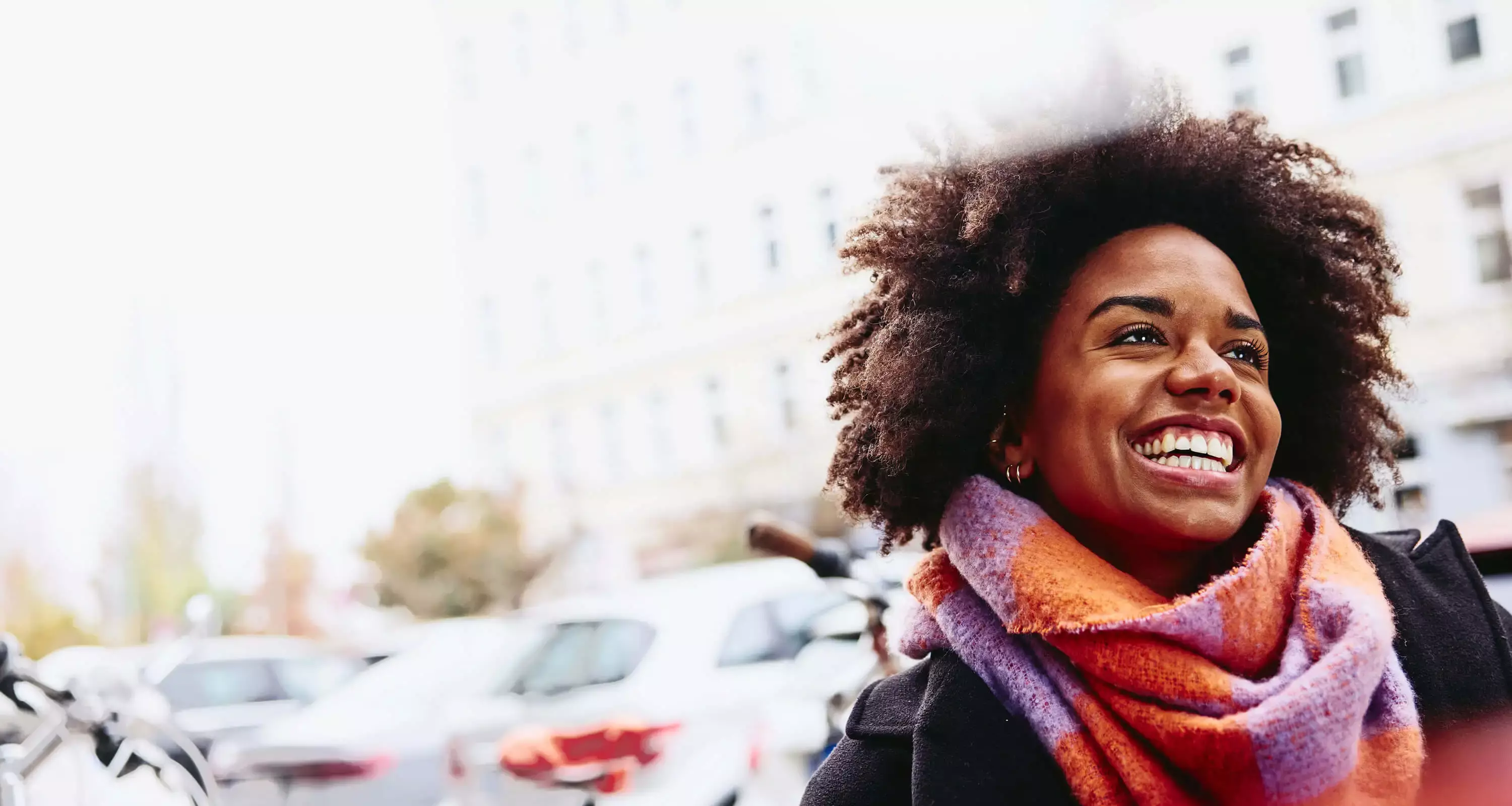woman walking in the street